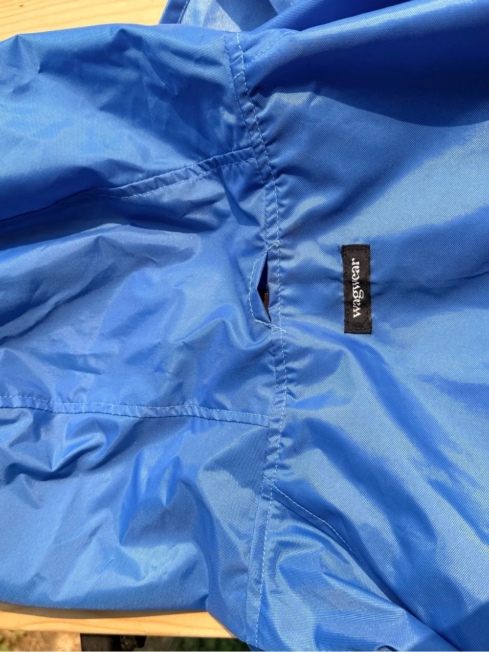 Wagwear Dog Rain Jacket Coat w/Hood & Leg Blue Slicker Raincoat Waterproof Sz 24